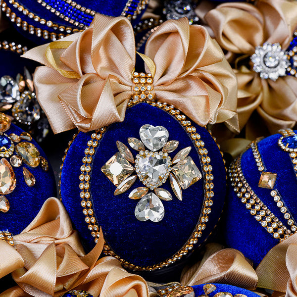 Royal blue & Gold Velvet Box