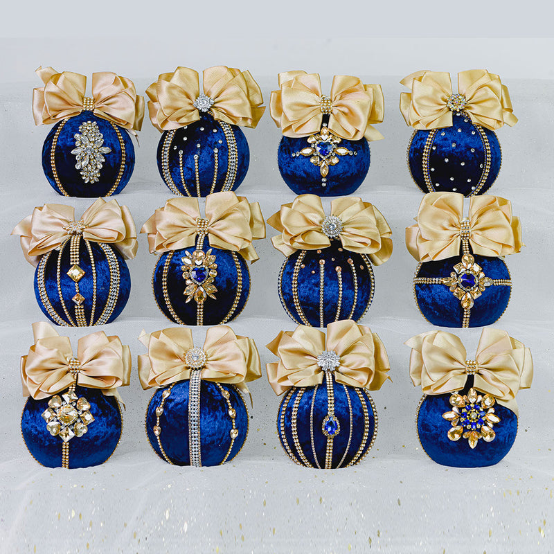 Navy Blue Velvet Box