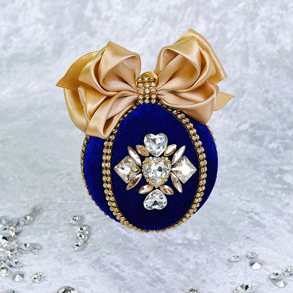 Royal blue & Gold Velvet