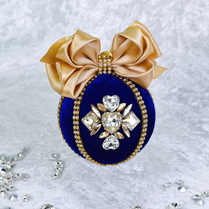 Royal blue & Gold Velvet Box