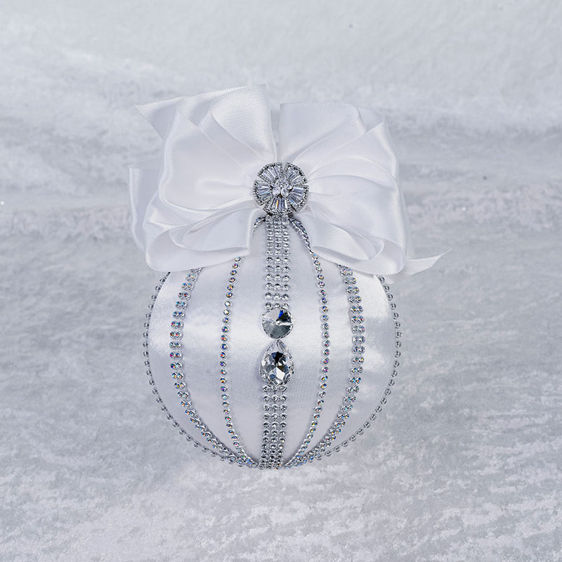 White Silver Satin Box