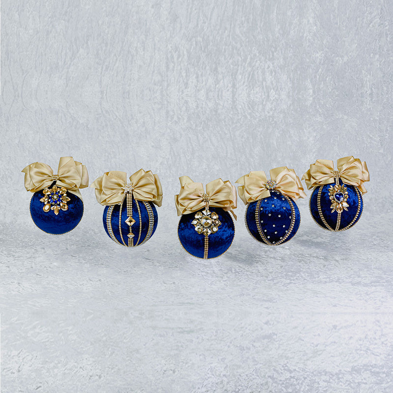 Navy Blue Velvet Box