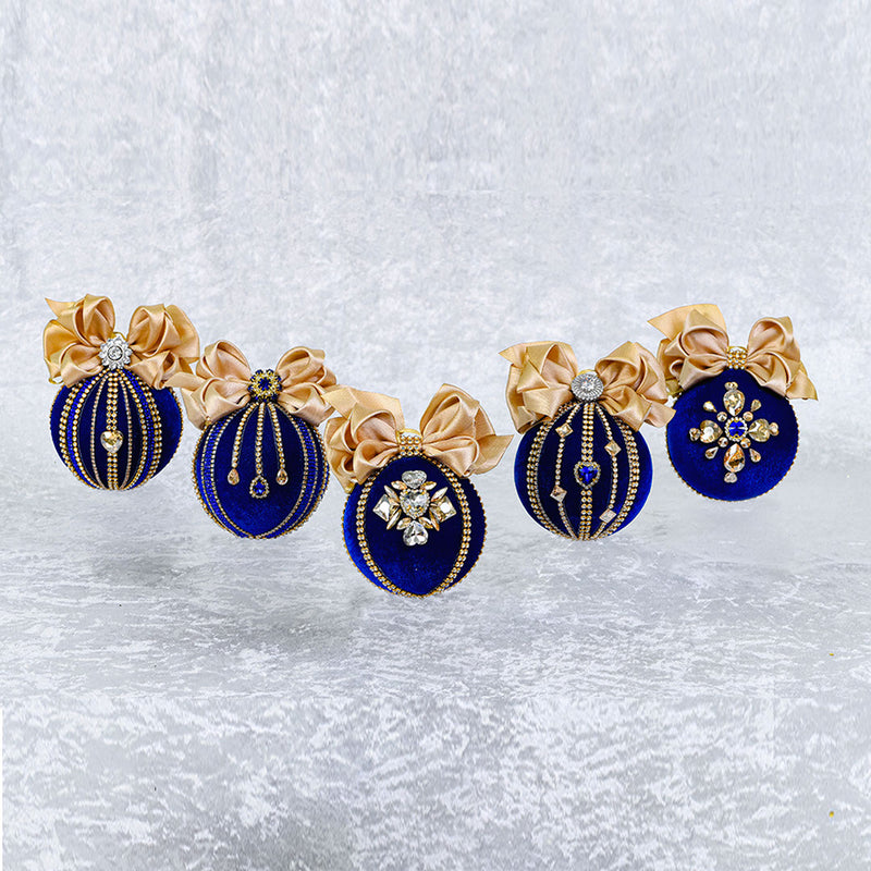 Royal blue & Gold Velvet Box